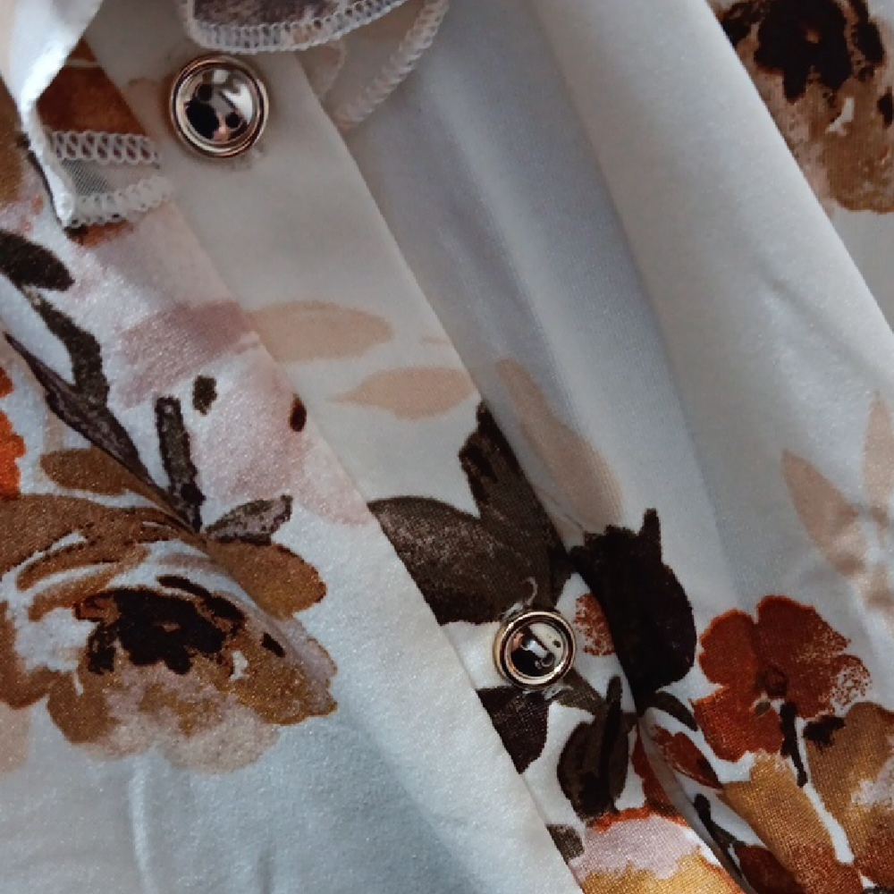 PerSeption Concept Floral Blouse - Brown and Cream - Picture 3 of 6
